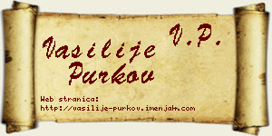 Vasilije Purkov vizit kartica